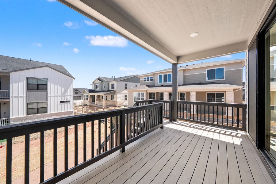 Exterior details and patio area of a home in Trumark Homes at Sterling Ranch, Littleton (Image 4).