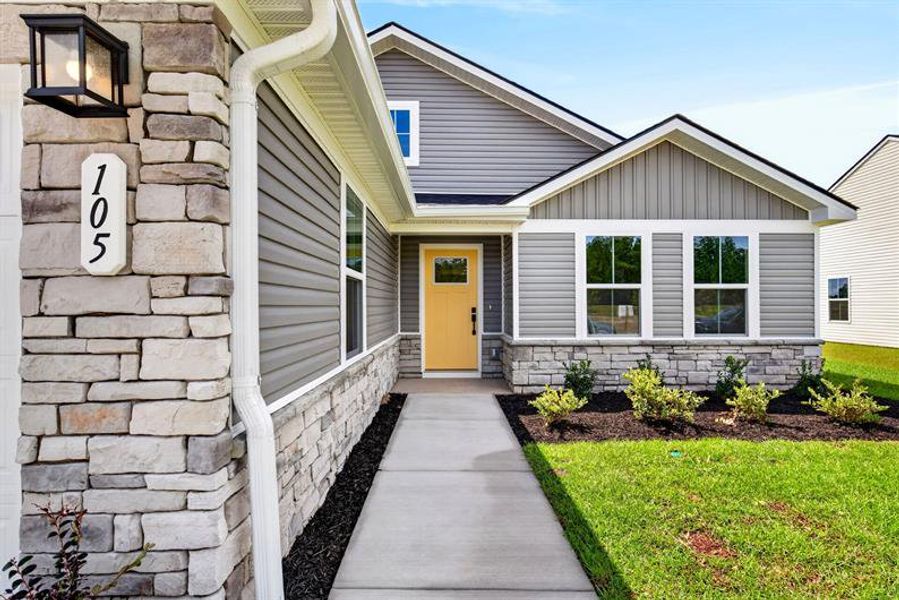 Exterior details and patio area of a home in Beacon Point at New Hampstead, Savannah (Image 2). Exterior details and patio area of a home in Beacon Point at New Hampstead, Savannah (Image 2).