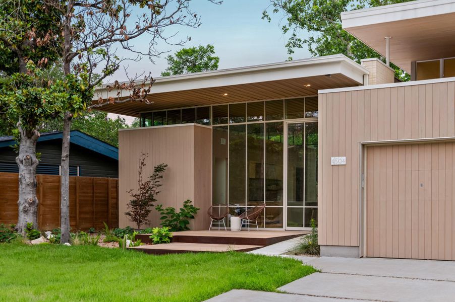 Exterior details and patio area of a home in , Austin (Image 3).