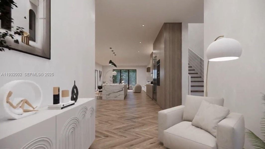 Furnished interior view inside a new home in , Miami (Image 3). Furnished interior view inside a new home in , Miami (Image 3).