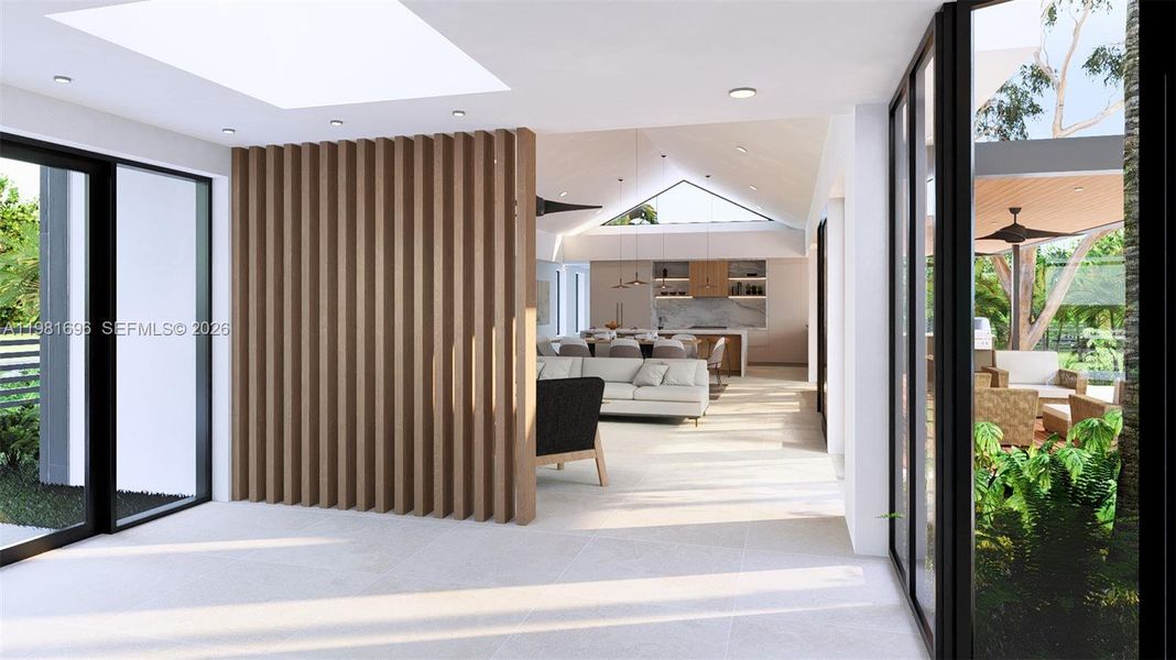 Furnished interior view inside a new home in , Miami (Image 5). Furnished interior view inside a new home in , Miami (Image 5).