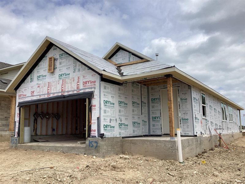 In-progress construction of a new home in Lariat, Liberty Hill, TX (Image 18).