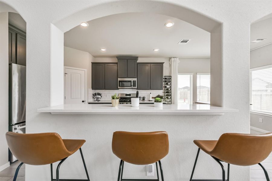 A Breakfast bar designed to spark conversation and keep the family connected before the day gets busy. A Breakfast bar designed to spark conversation and keep the family connected before the day gets busy.