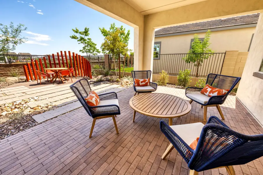 Representative exterior details of a home built from the Tipton Plan 3507 by Tri Pointe Homes in Waterston Central, Gilbert (Image 4).