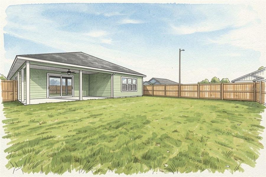 Exterior details and patio area of a home in , Newberry (Image 18).