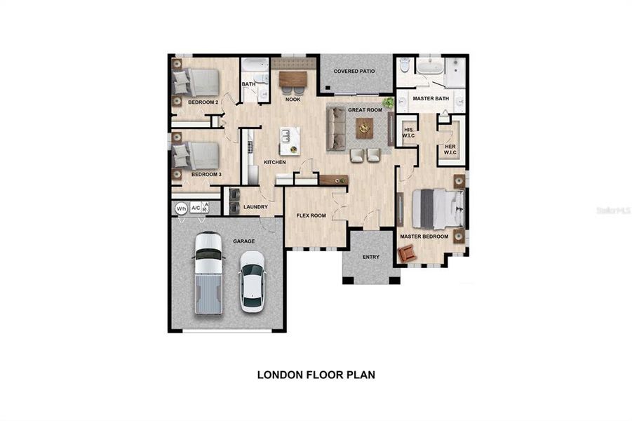 2D floor plan layout of this home in , North Port, FL (Image 5).