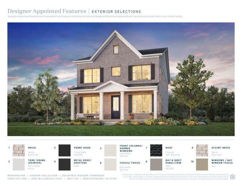 Sample of building materials used in homes in Meadowlark, Murfreesboro (Image 5).