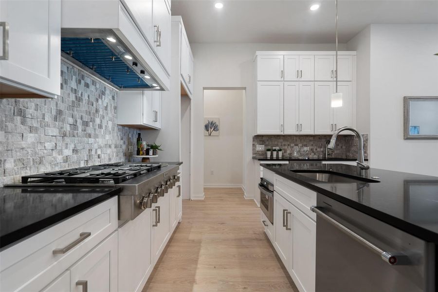 Furnished interior view inside a new home in The Grove, Austin (Image 14). Furnished interior view inside a new home in The Grove, Austin (Image 14).