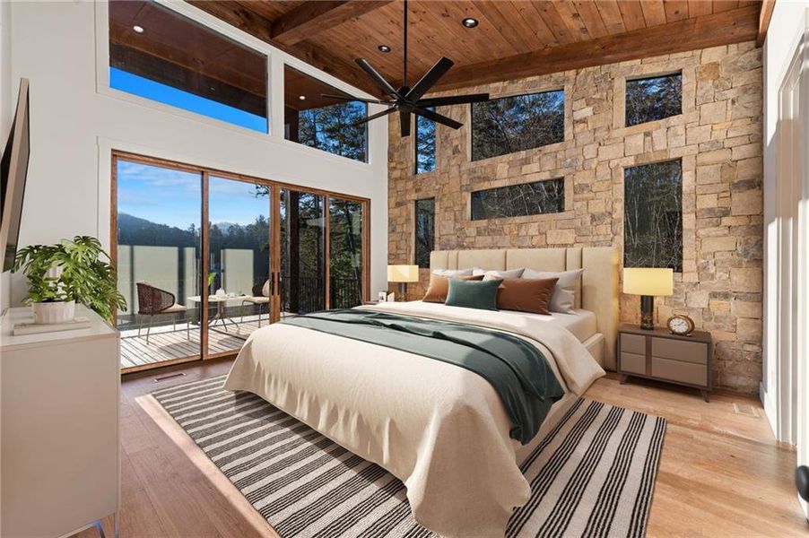 Furnished interior view inside a new home in , Blue Ridge (Image 9).