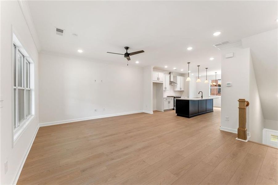 Spacious, unfurnished interior of a new home in Townes at South Main, Kennesaw (Image 27).