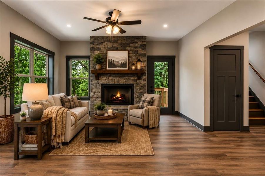 Furnished interior view inside a new home in , Ellijay (Image 8).