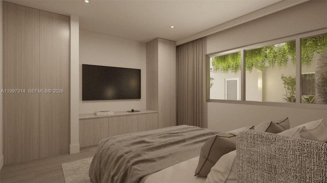 Furnished interior view inside a new home in , Miami Beach (Image 13).