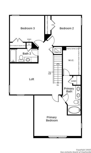 2D floor plan layout of this home in Knox Ridge, Converse, TX (Image 2).