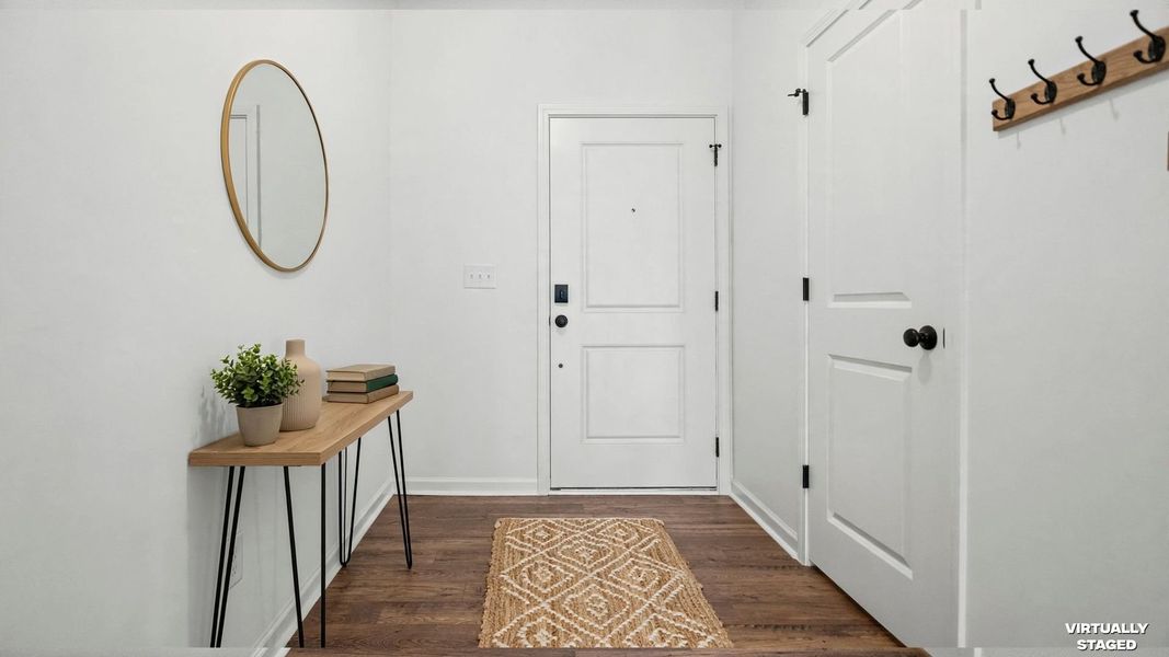 Furnished interior view inside a new home in The Ridge Townhomes, Monroe (Image 2). Furnished interior view inside a new home in The Ridge Townhomes, Monroe (Image 2).