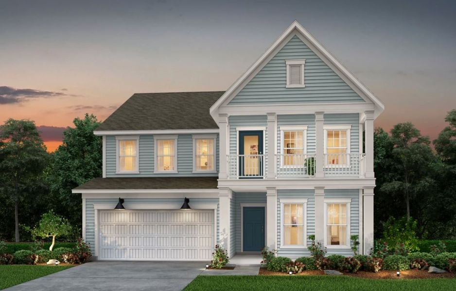 Front exterior of a new home in Midpoint at New Riverside, Bluffton, SC, highlighting curb appeal (Image 19).