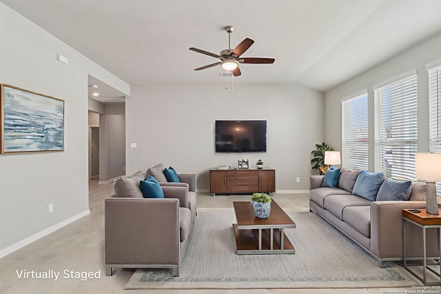Furnished interior view inside a new home in Royal Crest, San Antonio (Image 7). Furnished interior view inside a new home in Royal Crest, San Antonio (Image 7).