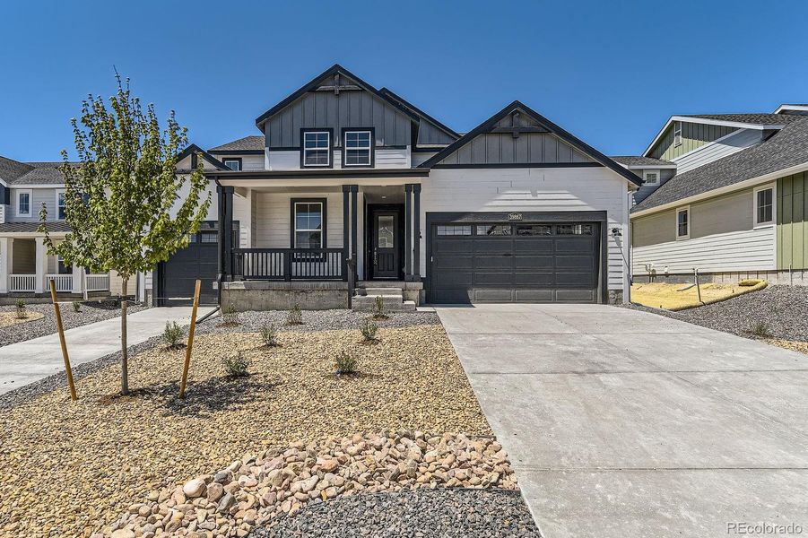 Front exterior of a new home in Independence: The Grand Collection, Elizabeth, CO, highlighting curb appeal (Image 13).