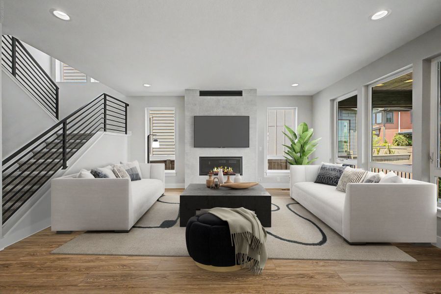 Furnished interior view inside a new home in West Grange, Longmont (Image 5).
