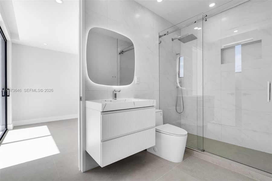 Furnished interior view inside a new home in , Key Biscayne (Image 13).