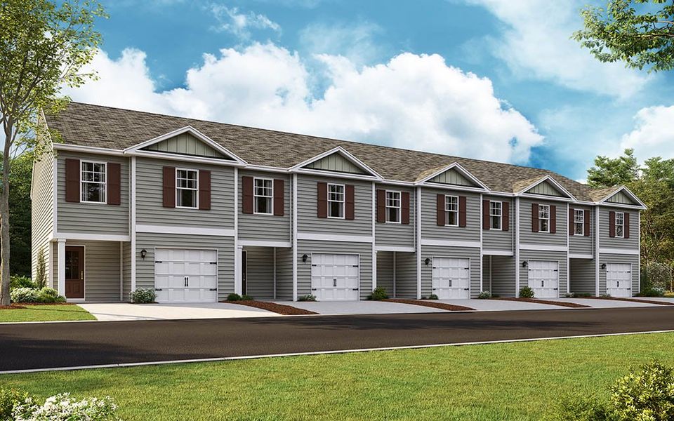 Representative exterior photo of a completed home built from the Mitchell Townhome by D.R. Horton in Saylor's Place Townhomes, Jonesborough, TN (Image 24). Representative exterior photo of a completed home built from the Mitchell Townhome by D.R. Horton in Saylor's Place Townhomes, Jonesborough, TN (Image 24).