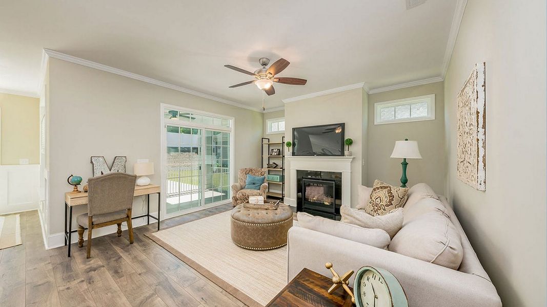 Representative furnished interior of a home built from the Salerno Bungalow by Epcon Communities in The Cottages at 78 North, Sanford (Image 7). Representative furnished interior of a home built from the Salerno Bungalow by Epcon Communities in The Cottages at 78 North, Sanford (Image 7).