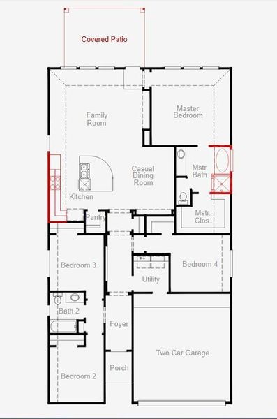 2D floor plan layout of this home in Escondido, Magnolia, TX (Image 3). 2D floor plan layout of this home in Escondido, Magnolia, TX (Image 3).