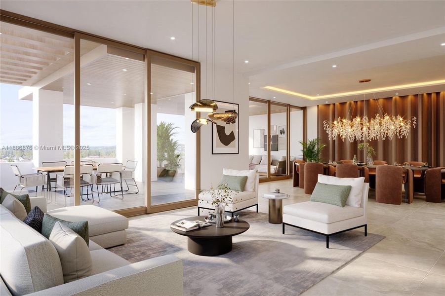 RENDERING - of Family/Dining room RENDERING - of Family/Dining room