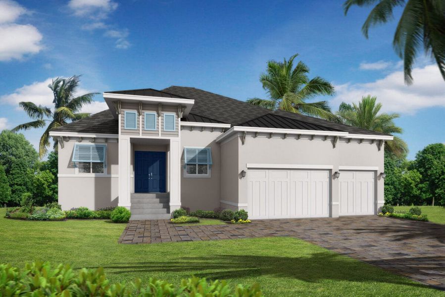 Representative exterior photo of a completed home built from the Belize by Medallion Home in Legends Bay, Bradenton, FL (Image 2).
