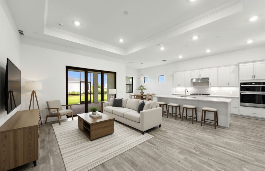 Furnished interior view inside a new home in Del Webb Catalina, Lakewood Ranch (Image 33). Furnished interior view inside a new home in Del Webb Catalina, Lakewood Ranch (Image 33).
