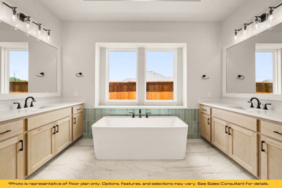 Representative furnished interior of a home built from the Taos by Stonefield Homes in Heath Golf and Yacht Club, Rockwall (Image 39).