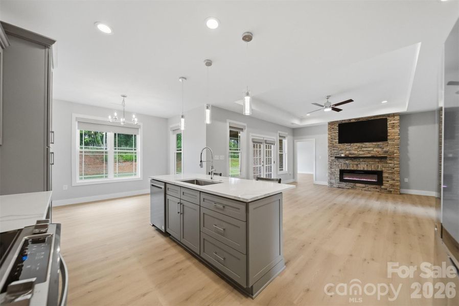 Furnished interior view inside a new home in , Hickory (Image 6).