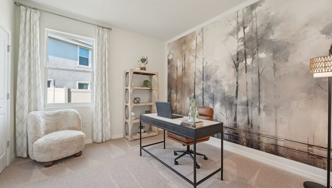 Representative furnished interior of a home built from the Delray by D.R. Horton in Abbott Park, Zephyrhills (Image 28).