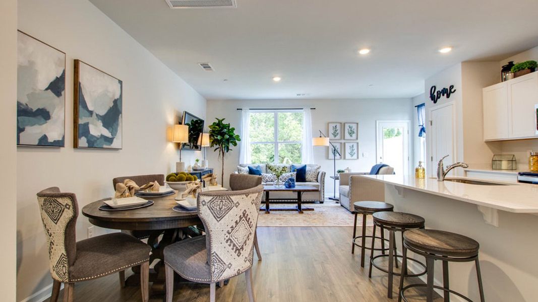Furnished interior view inside a new home in River Landing Townhomes, Murfreesboro (Image 9). Furnished interior view inside a new home in River Landing Townhomes, Murfreesboro (Image 9).