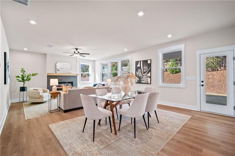 Furnished interior view inside a new home in The Paddocks at Doc Hughes, Buford (Image 9).