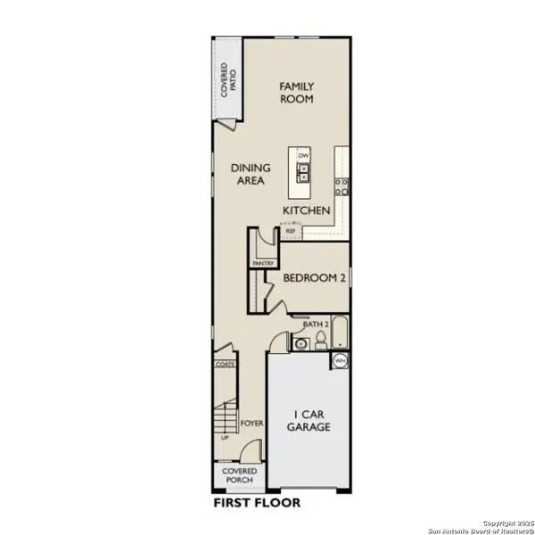 2D floor plan layout of this home in Sutton Farms, San Antonio, TX (Image 2).