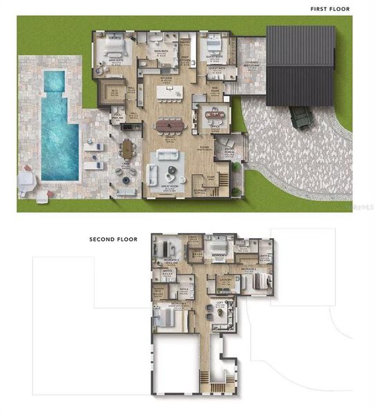 2D floor plan layout of this home in , Oakland, FL (Image 3).