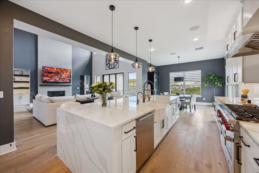 Furnished interior view inside a new home in Sweetwater - 60', Austin (Image 4).