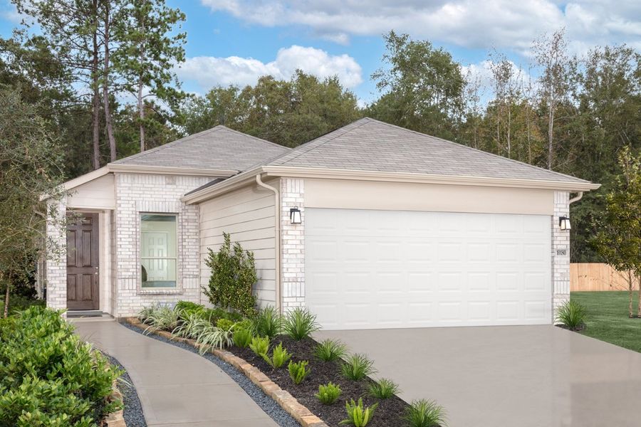 Representative exterior photo of a completed home built from the 1242 by KB Home in Olympia Falls, Fresno, TX (Image 12). Representative exterior photo of a completed home built from the 1242 by KB Home in Olympia Falls, Fresno, TX (Image 12).