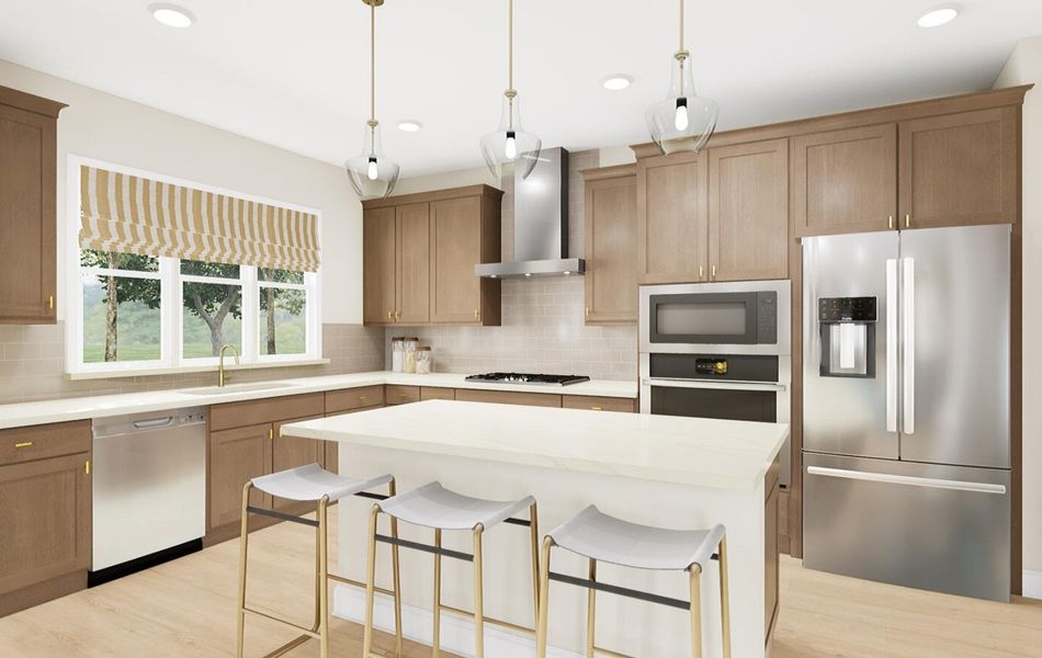 Furnished interior view inside a new home in Ellis Townes, Charlotte (Image 3).