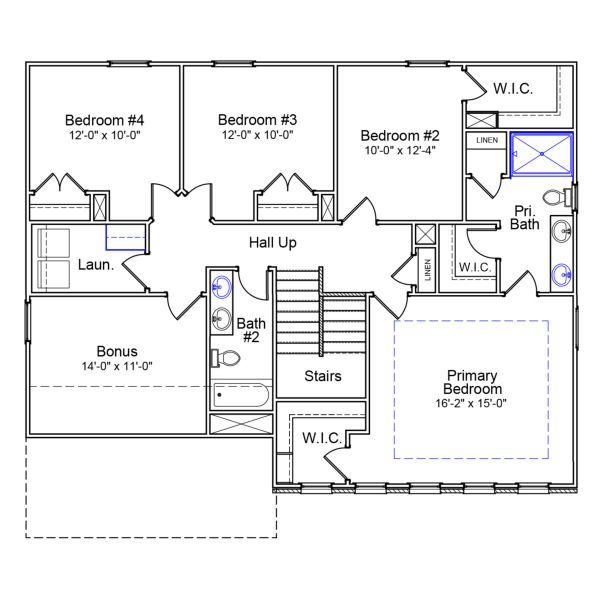 2D floor plan layout of this home in Hanes Lake, Winston-Salem, NC (Image 3).