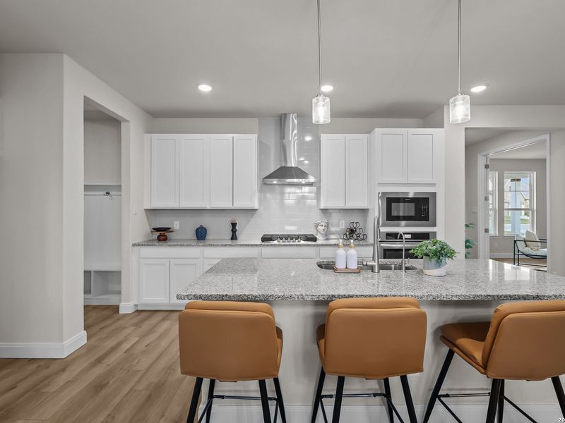 Furnished interior view inside a new home in Ladera, San Antonio (Image 11).