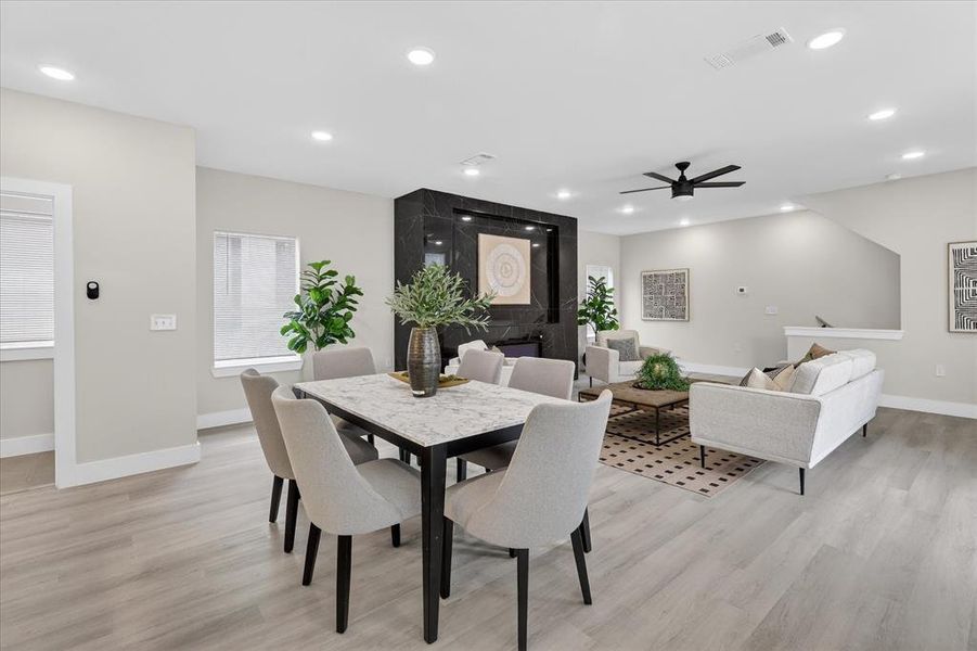 Furnished interior view inside a new home in , Dallas (Image 13).