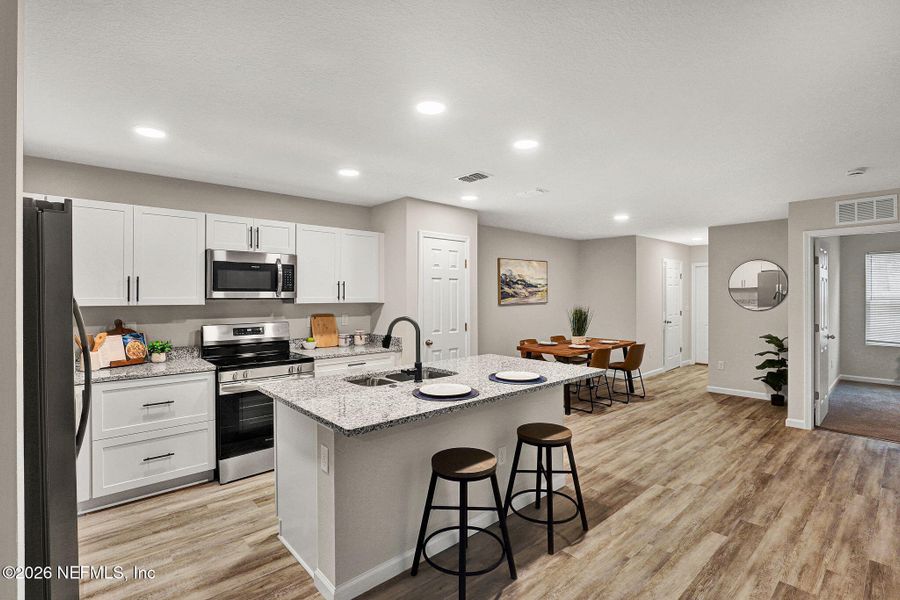 Furnished interior view inside a new home in , Jacksonville (Image 17). Furnished interior view inside a new home in , Jacksonville (Image 17).