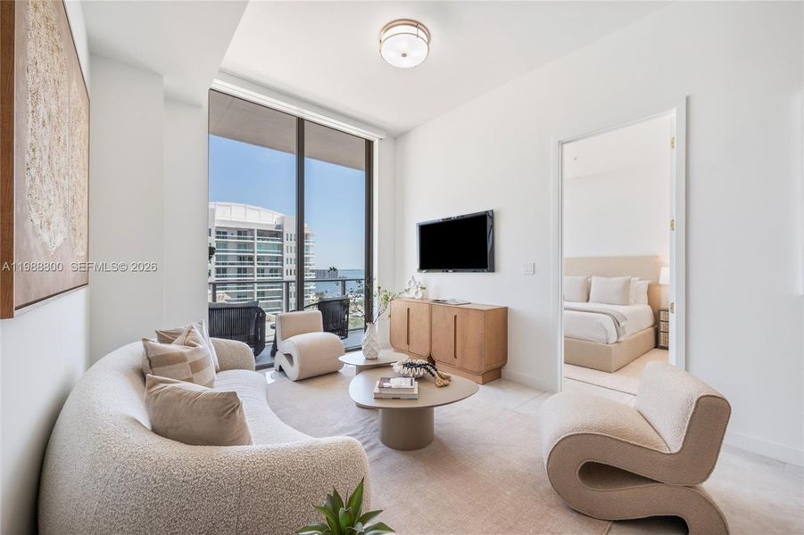 Furnished interior view inside a new home in , Miami (Image 5). Furnished interior view inside a new home in , Miami (Image 5).