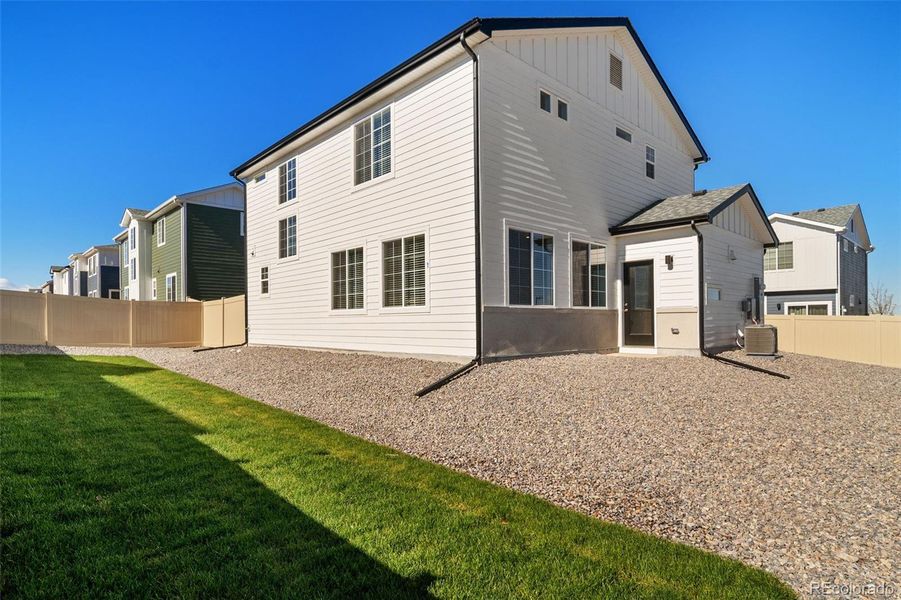 Exterior details and patio area of a home in , Aurora (Image 21).