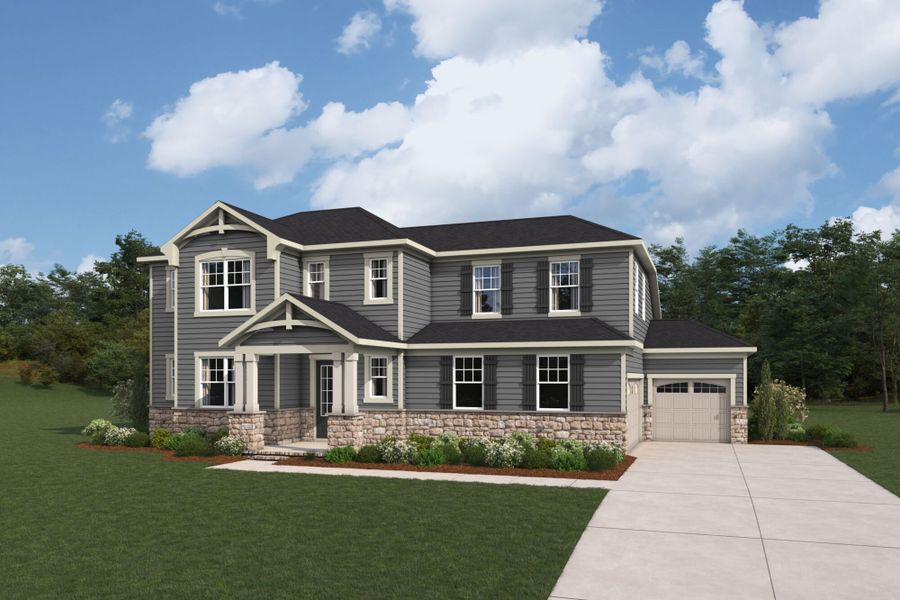 Representative exterior photo of a completed home built from the Eldorado by Mattamy Homes in Blair Place, Monroe, NC (Image 3).