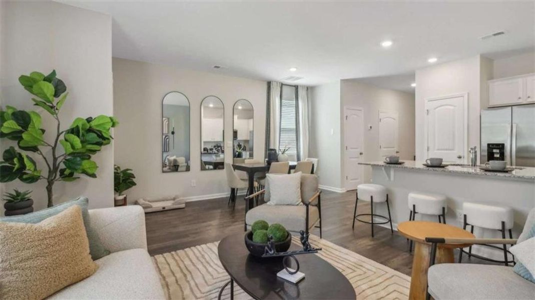 Furnished interior view inside a new home in Wellington Park, Lithonia (Image 11).