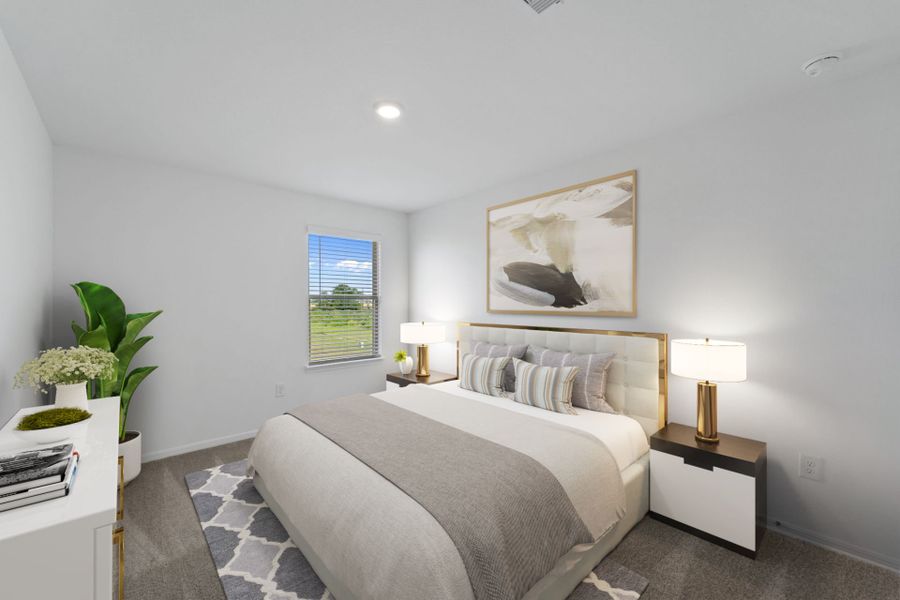 Virtually Staged Secondary Room