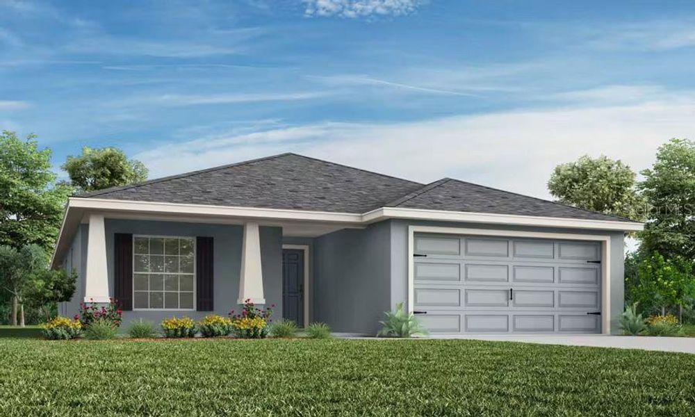 Front exterior of a new home in Cypress Ridge Ranch, Wimauma, FL, highlighting curb appeal (Image 1). Front exterior of a new home in Cypress Ridge Ranch, Wimauma, FL, highlighting curb appeal (Image 1).
