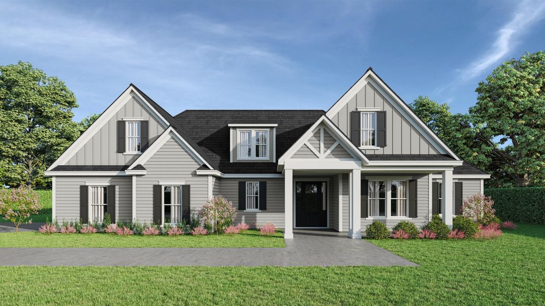 Front exterior of a new home in , Cross, SC, highlighting curb appeal (Image 1).